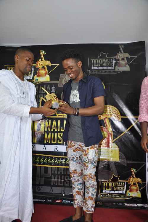 Outstanding Emerging Act of The Year 2014, Korede Bello receiving his award